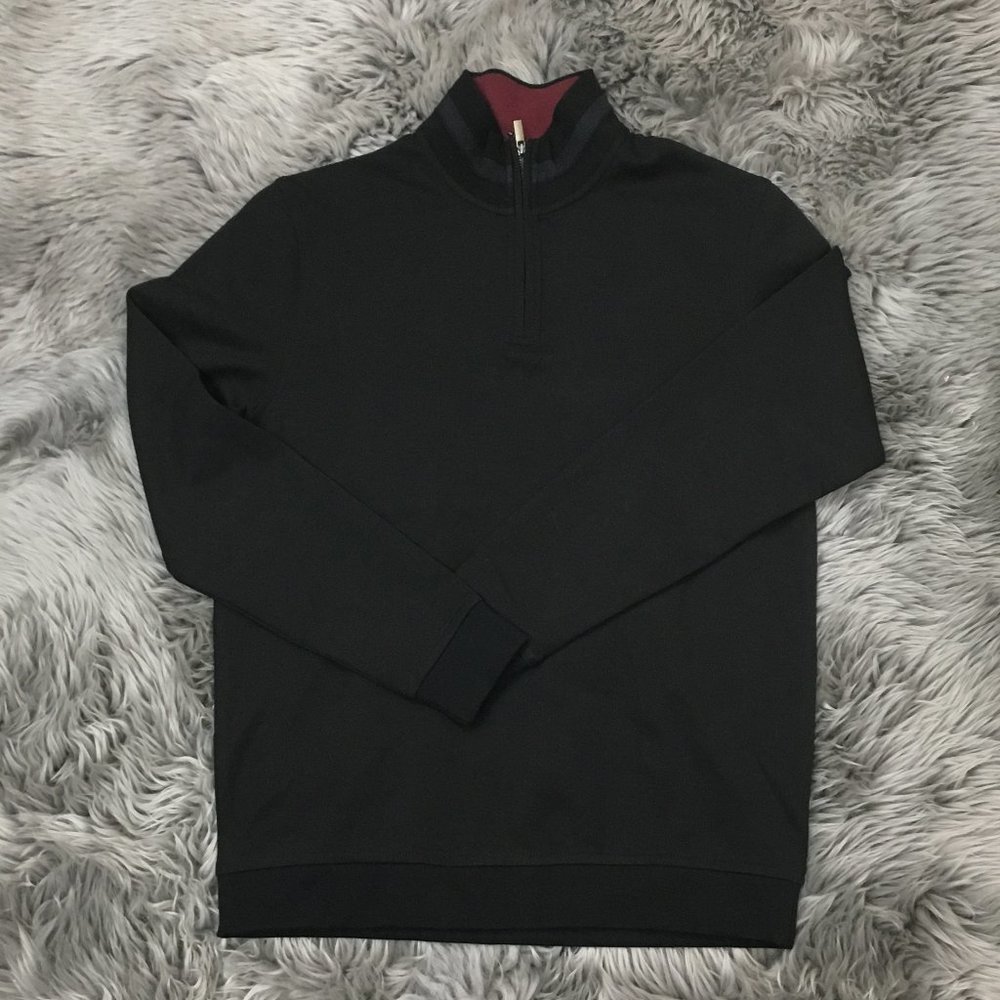 Kirkland Signature | Men's Quarter Zip Sweater | Small | Black